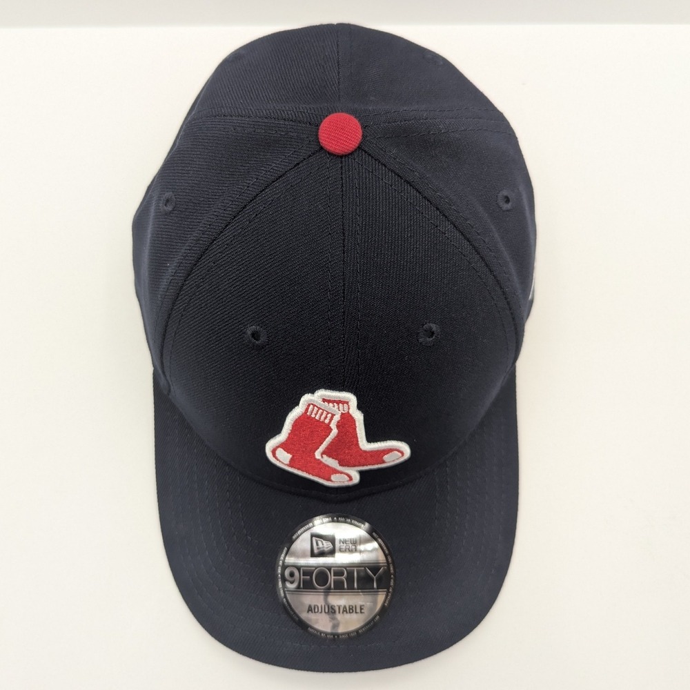 New Era 9FORTY Boston Red Sox Hat Navy MLB Adjustable Hook Loop Baseball Cap - Picture 8 of 11